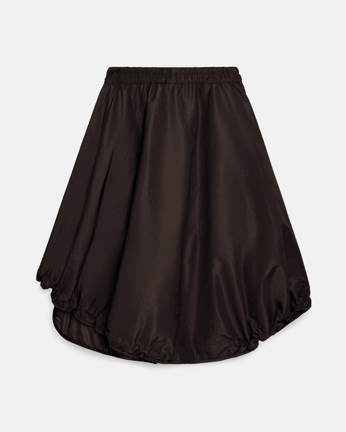 Quilted Puff Skirt [Brown]