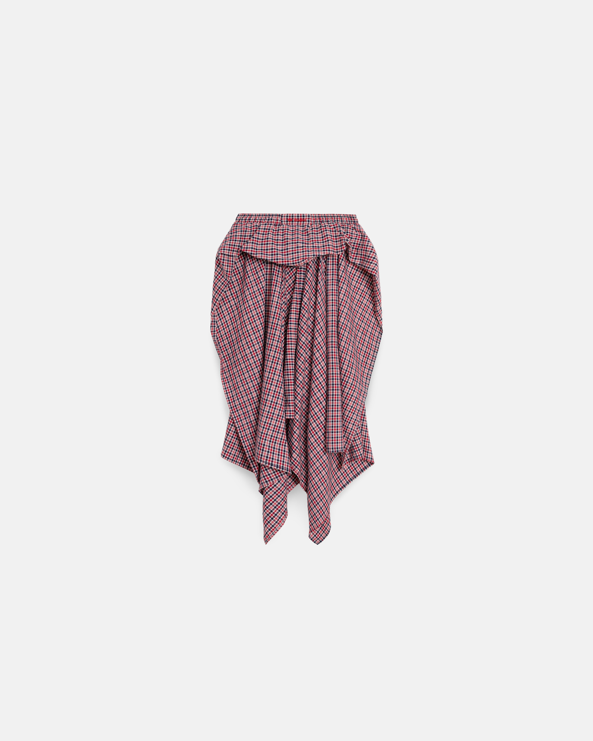 Plaid Boxer Skirt [Red]