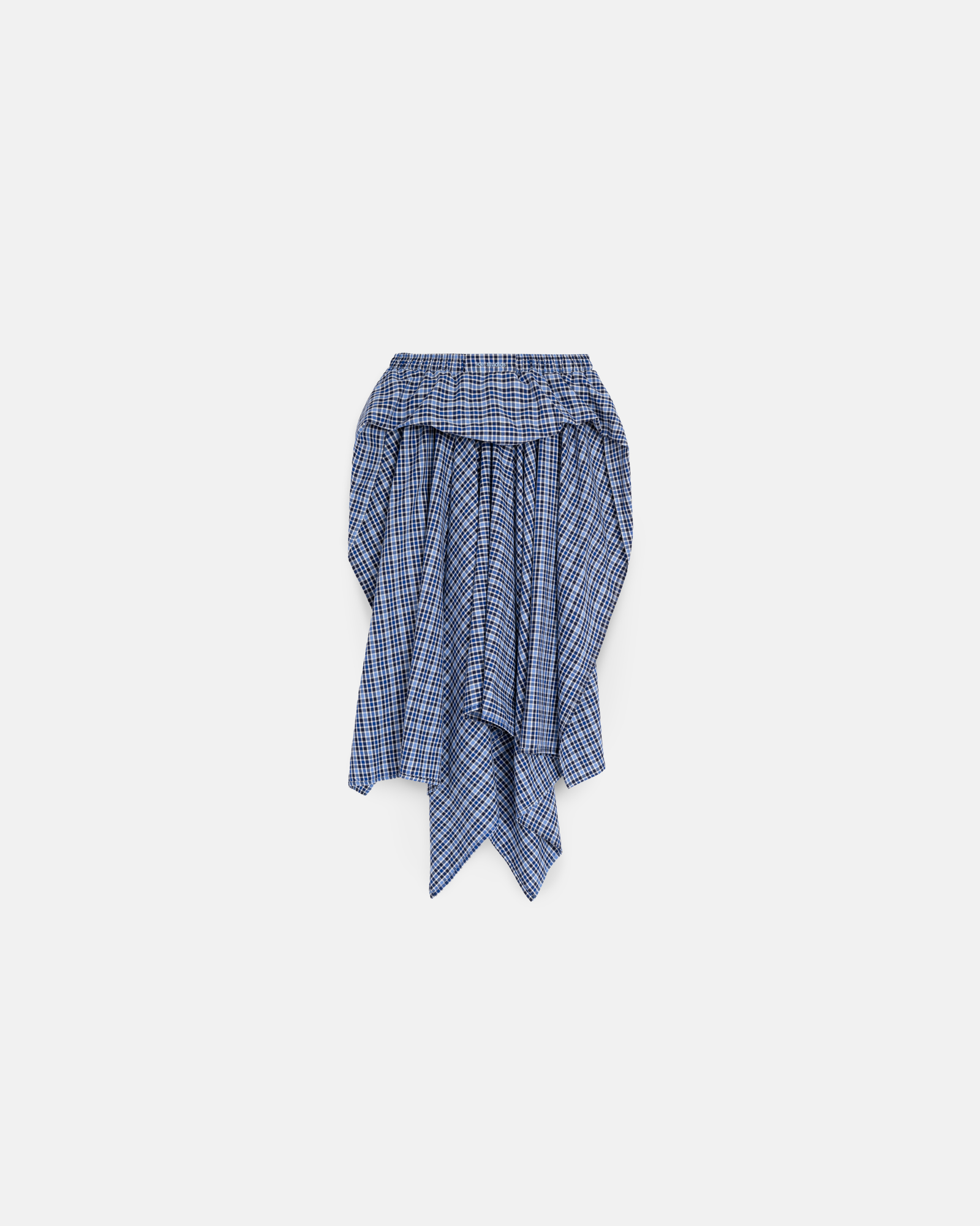 Plaid Boxer Skirt [Blue]